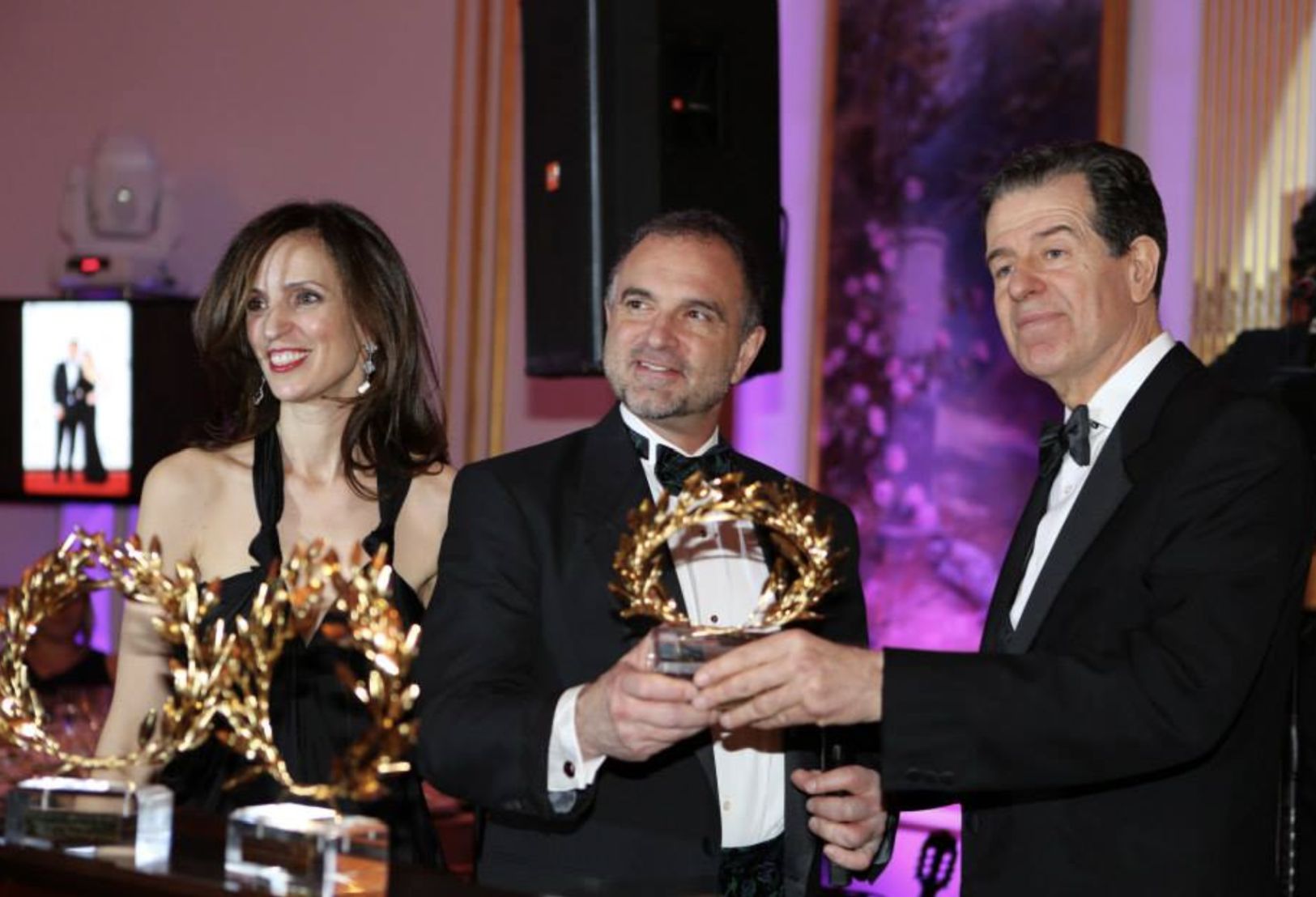 Gala honorees with HMS benefactor Dr. George D. Yancopoulos, co-founder of Regeneron and one of the great success stories of HMS and American medicine.