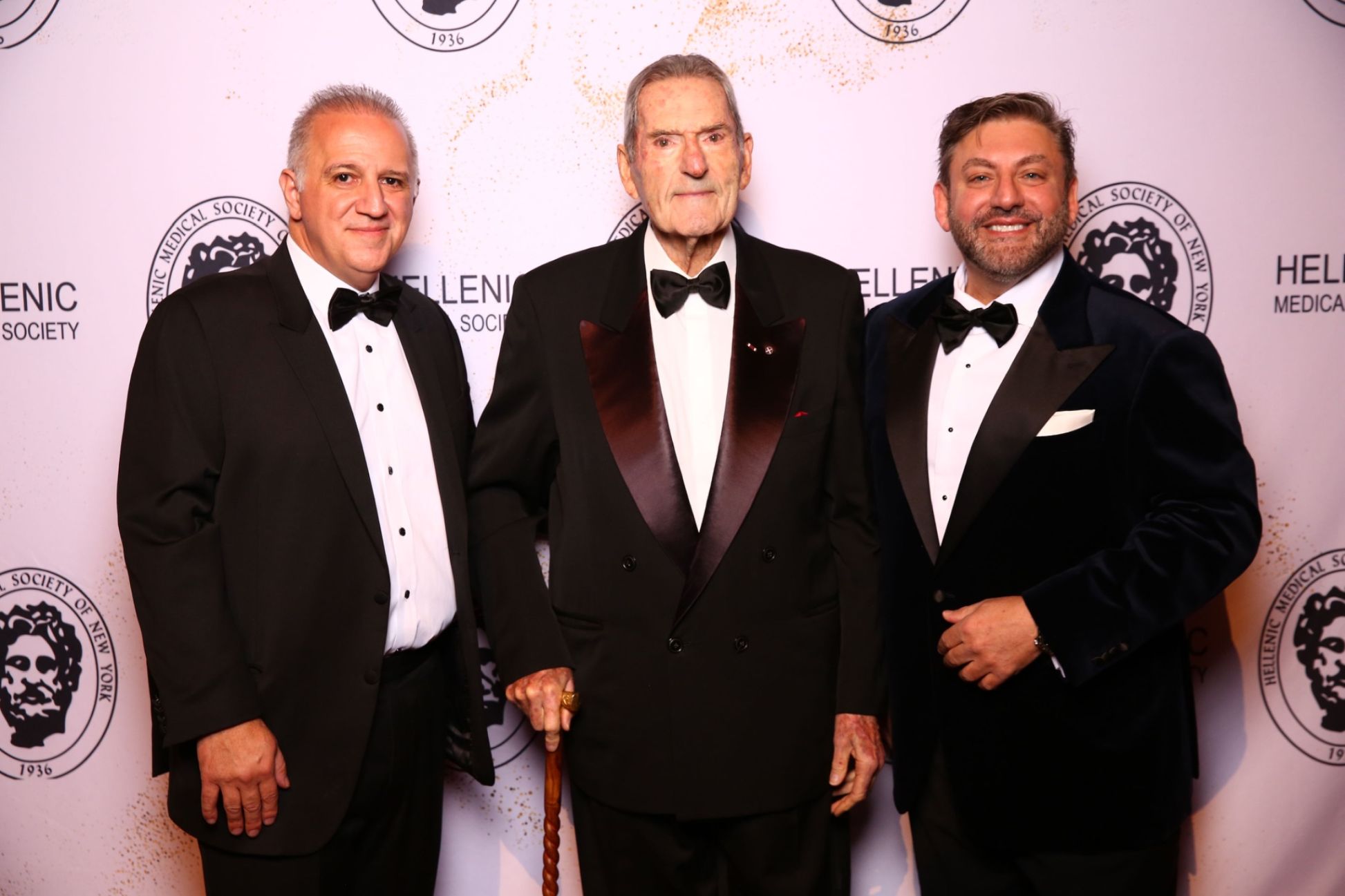 HMS Presidents Dr. Antonios P. Gasparis, Dr. Marinos Petratos and Dr. George Liakeas.