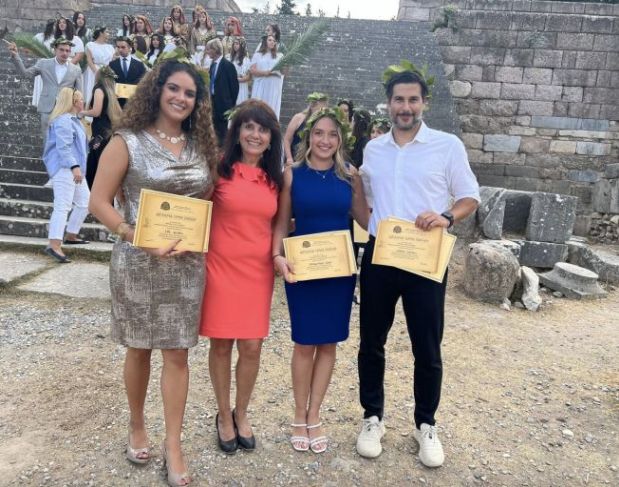 The laurel crowning at the Hippocratic Oath Ceremony in Greece.