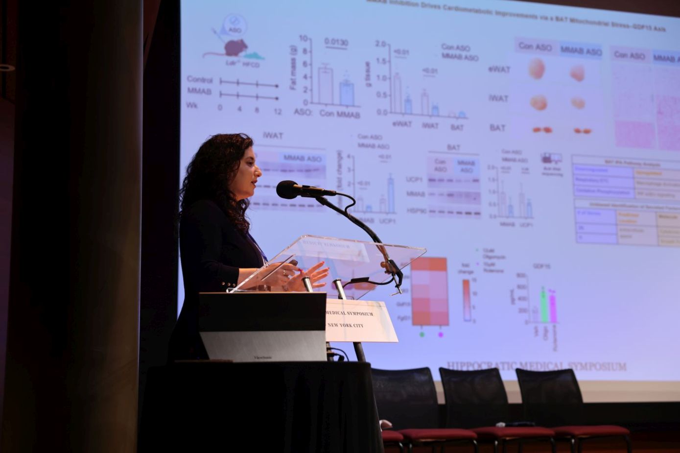 Niki F. Brisnovali during her winning abstract presentation.