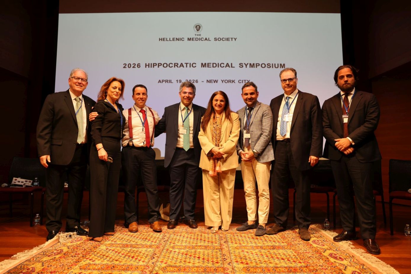 Honoree Dr. Roxana Mehran, center, surrounded by colleagues.